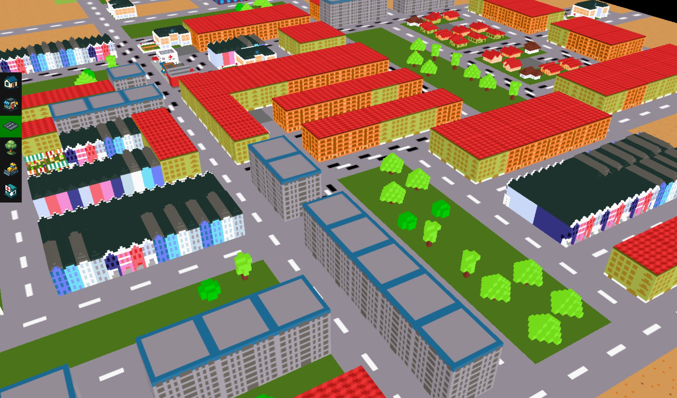 A low-res city