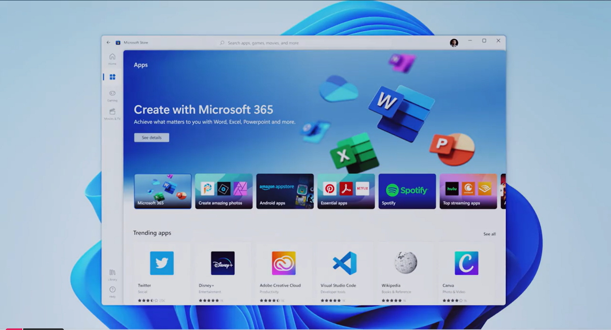 Презентации windows 11. Виндовс 11. Windows 11 Интерфейс. Новый Windows. Microsoft Store Windows 11.