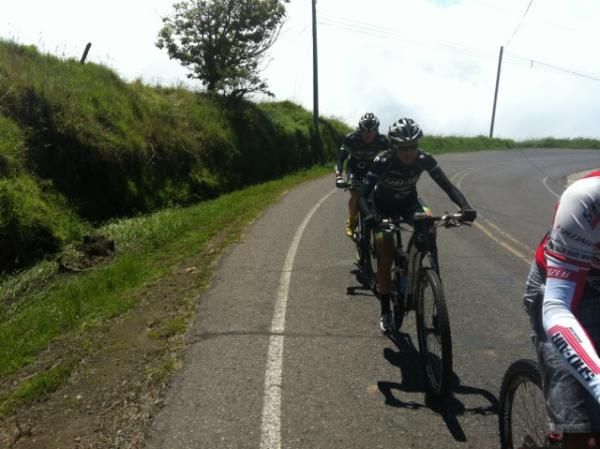 Manny Prado paced us up the whole climb in to a headwind