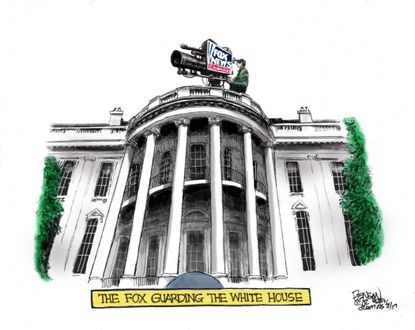 Political Cartoon U.S. Fox News White House media