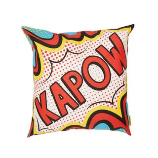comic strip colourful cushion