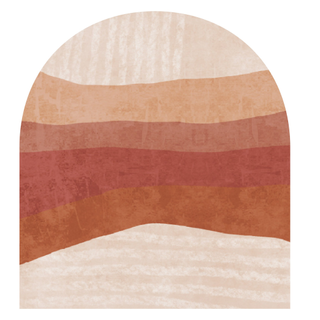 A boho desert arch decal