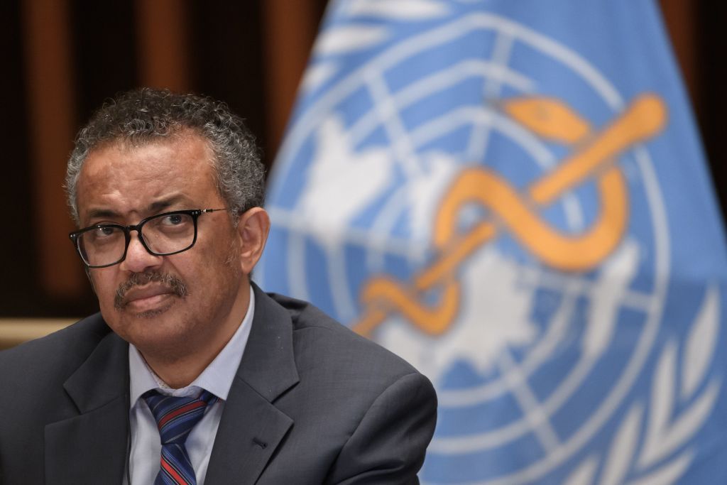 World Health Organization Director-General Tedros Adhanom Ghebreyesus.