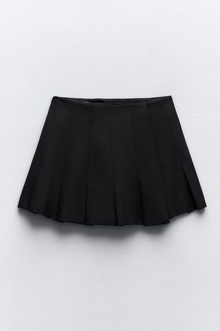 zara pleated skirt