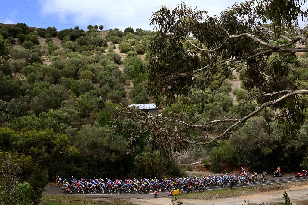 Peloton riding in the Adelaide Hills