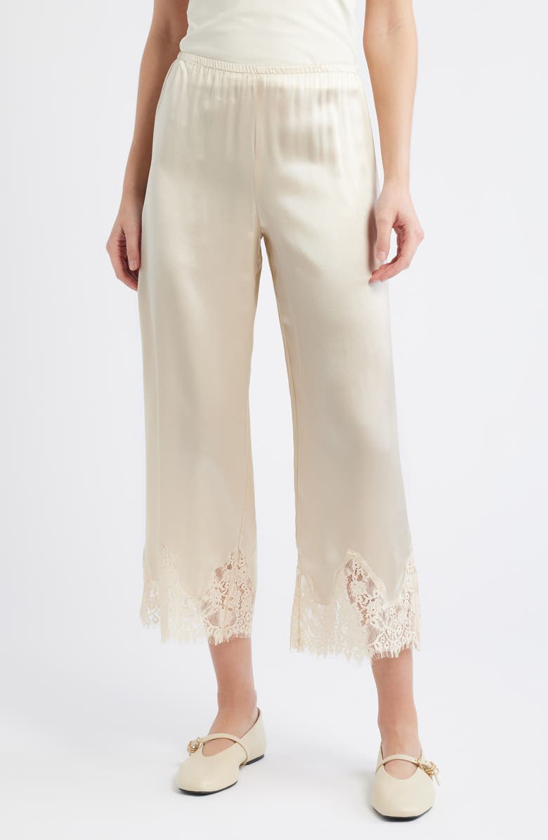Carolina Silk Lace Hem Pant