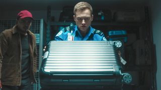 Taron Egerton as Ethan Kopek in "Carry-On" now streaming on Netflix