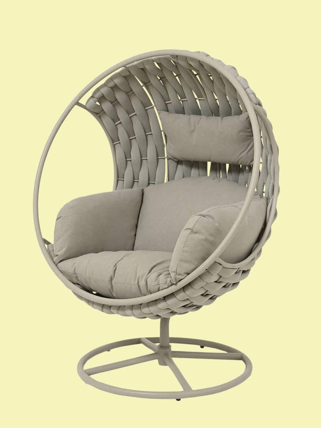 Barker &amp;amp; Stonehouse, Rochelle Garden Swivel Chair, Light Grey