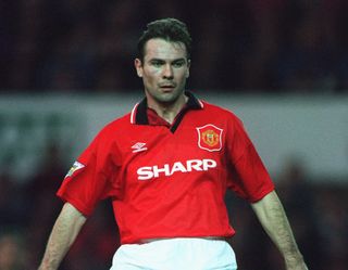 Brian McClair playing for Manchester United, 1995