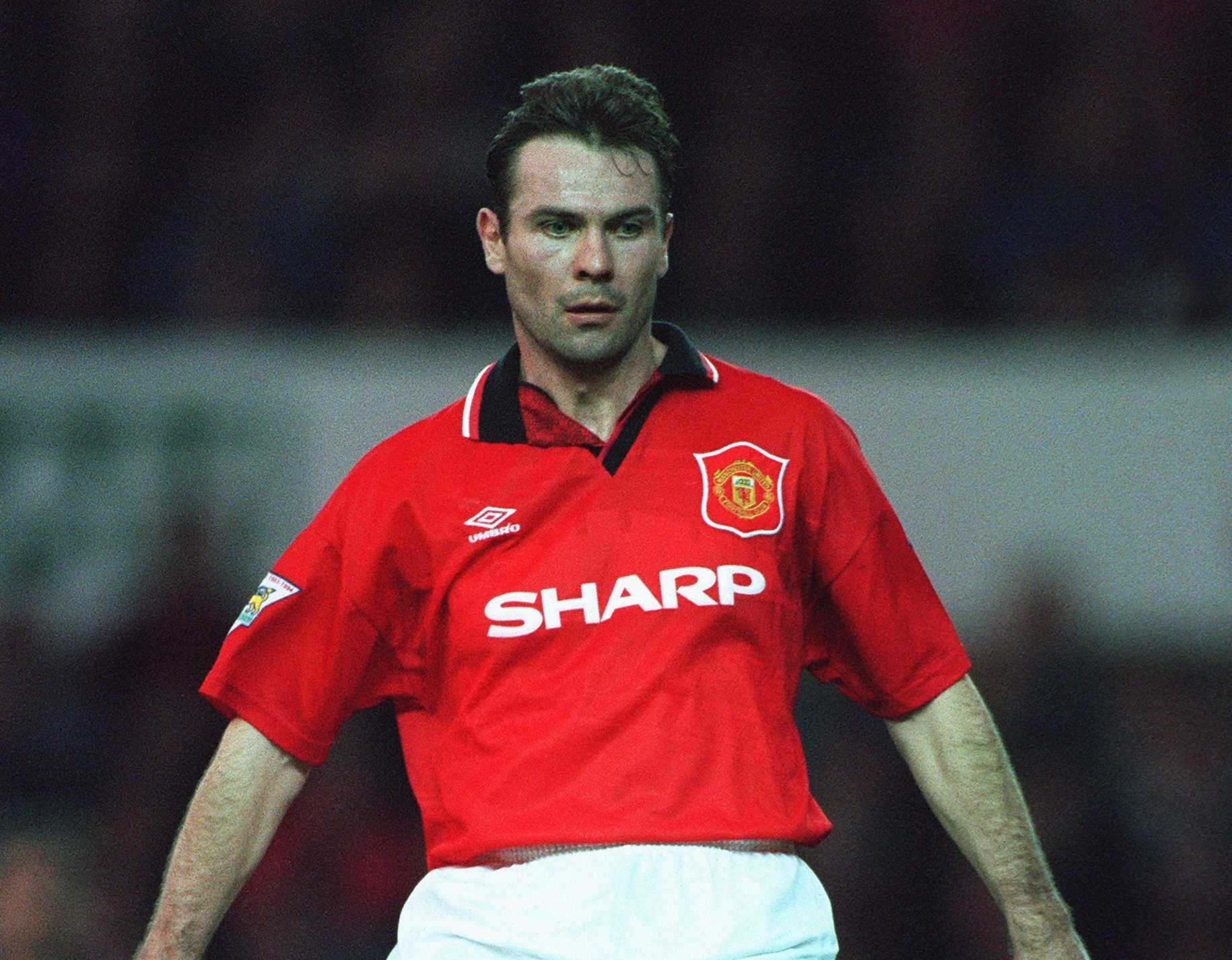 Brian McClair playing for Manchester United, 1995