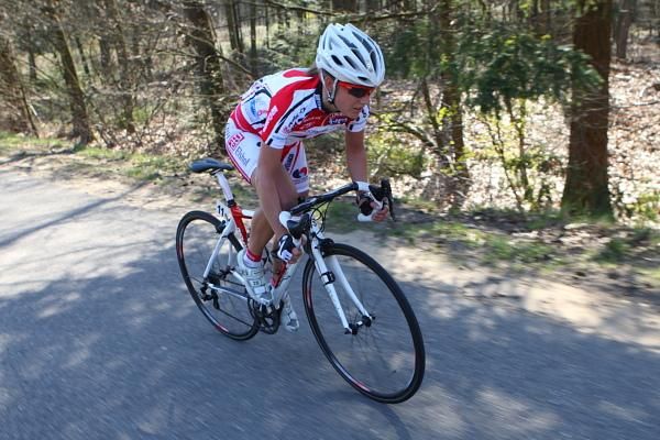 Emma Johansson (Redsun Cycling Team) during her solo breakaway
