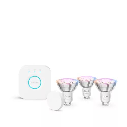 Essential Starter Kit: 3 Gu10 Smart Bulbs (345 Lm) + Smart Button