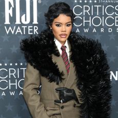 Teyana Taylor's red carpet fashion outfit at the 2026 Critics Choice Awards
