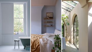 Compilation images of rooms showing the Farrow and ball new colours