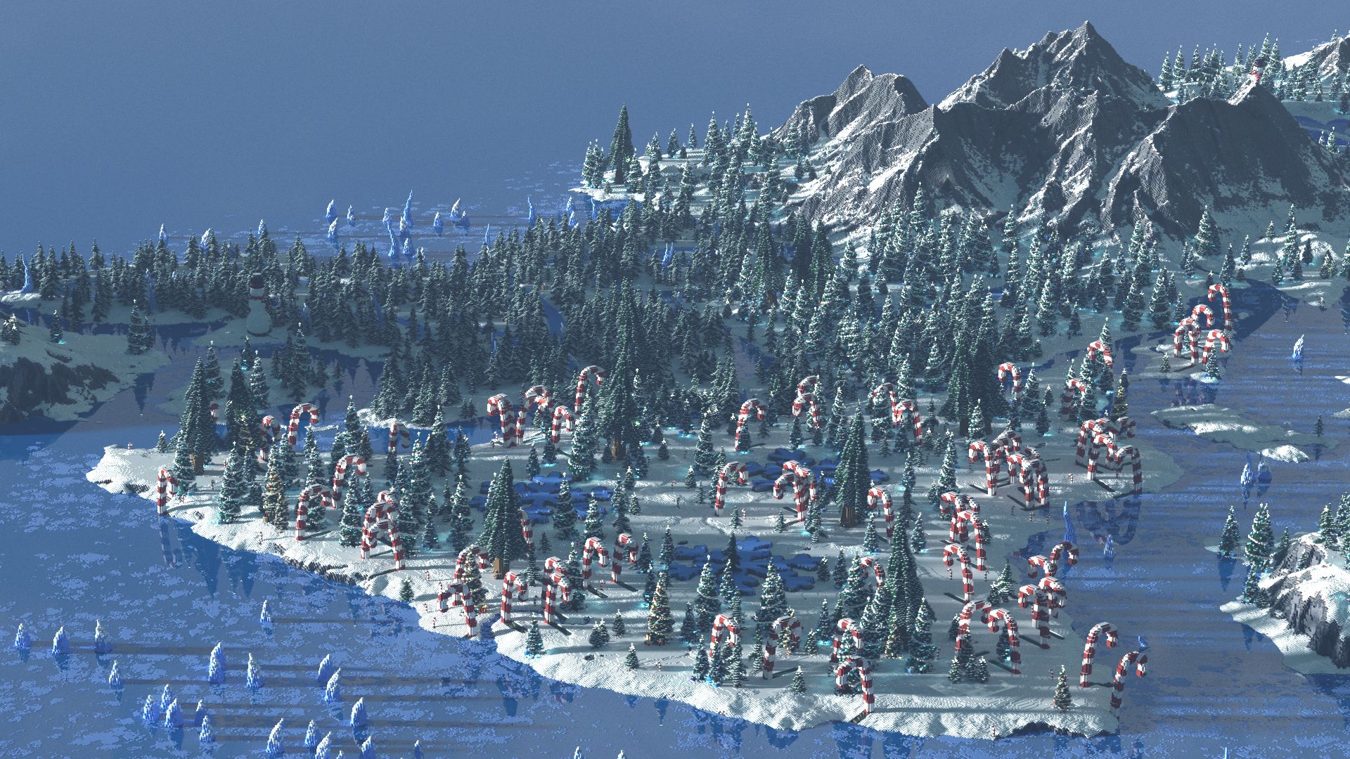 A winter Minecraft map
