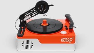 Record Factory turntable on white background