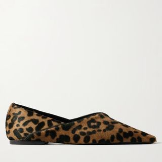 Toteme The Everyday leopard-print calf hair ballet flats