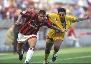 Zvonimir Boban in action for AC Milan against Hellas Verona in 1996.