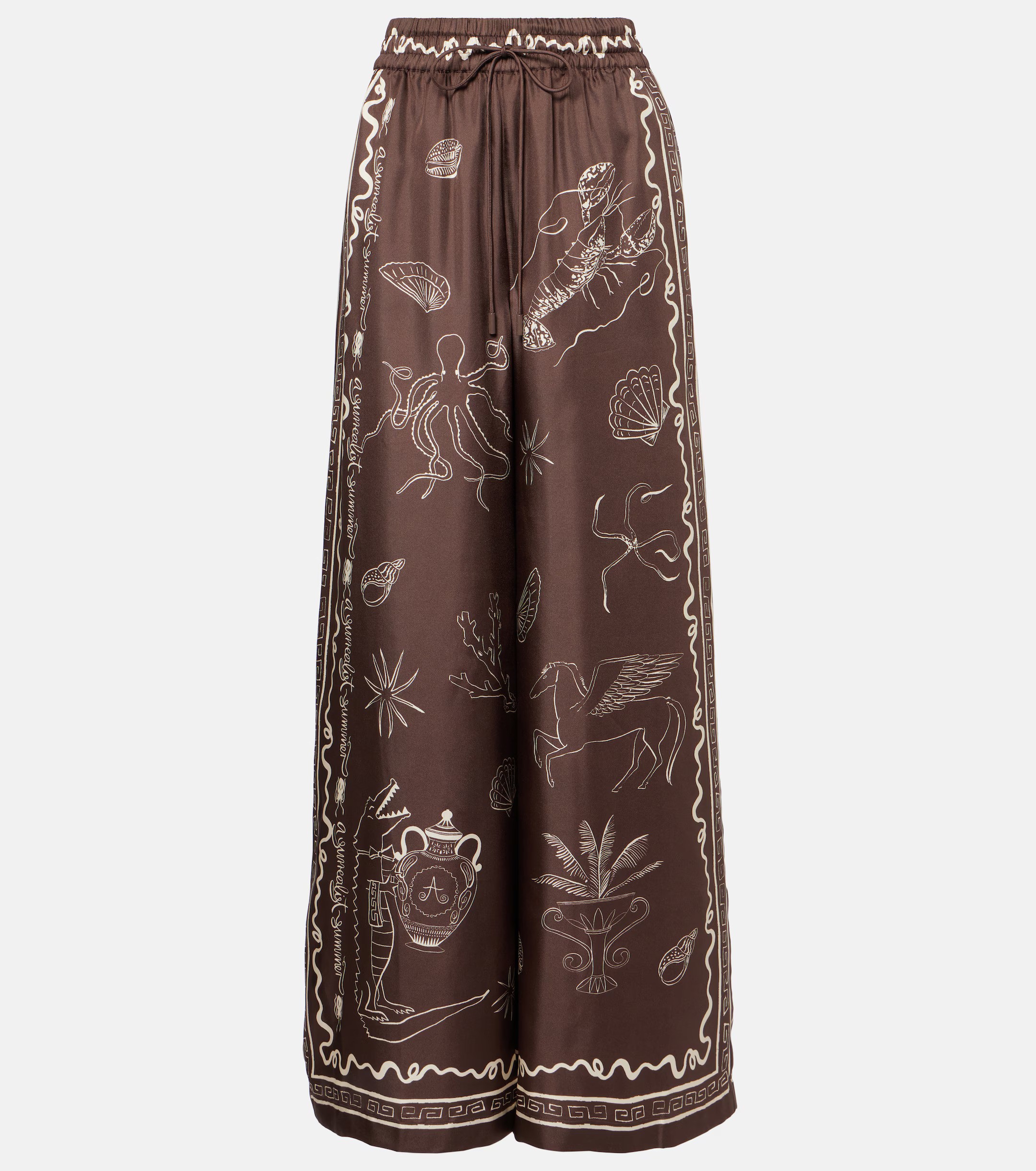Alemais, Sammy silk wide-leg pants