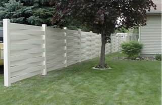 vinyl basketweave fence from The American Fence Company