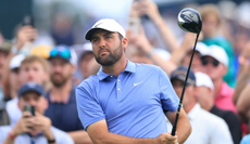 Scottie Scheffler hits a tee shot