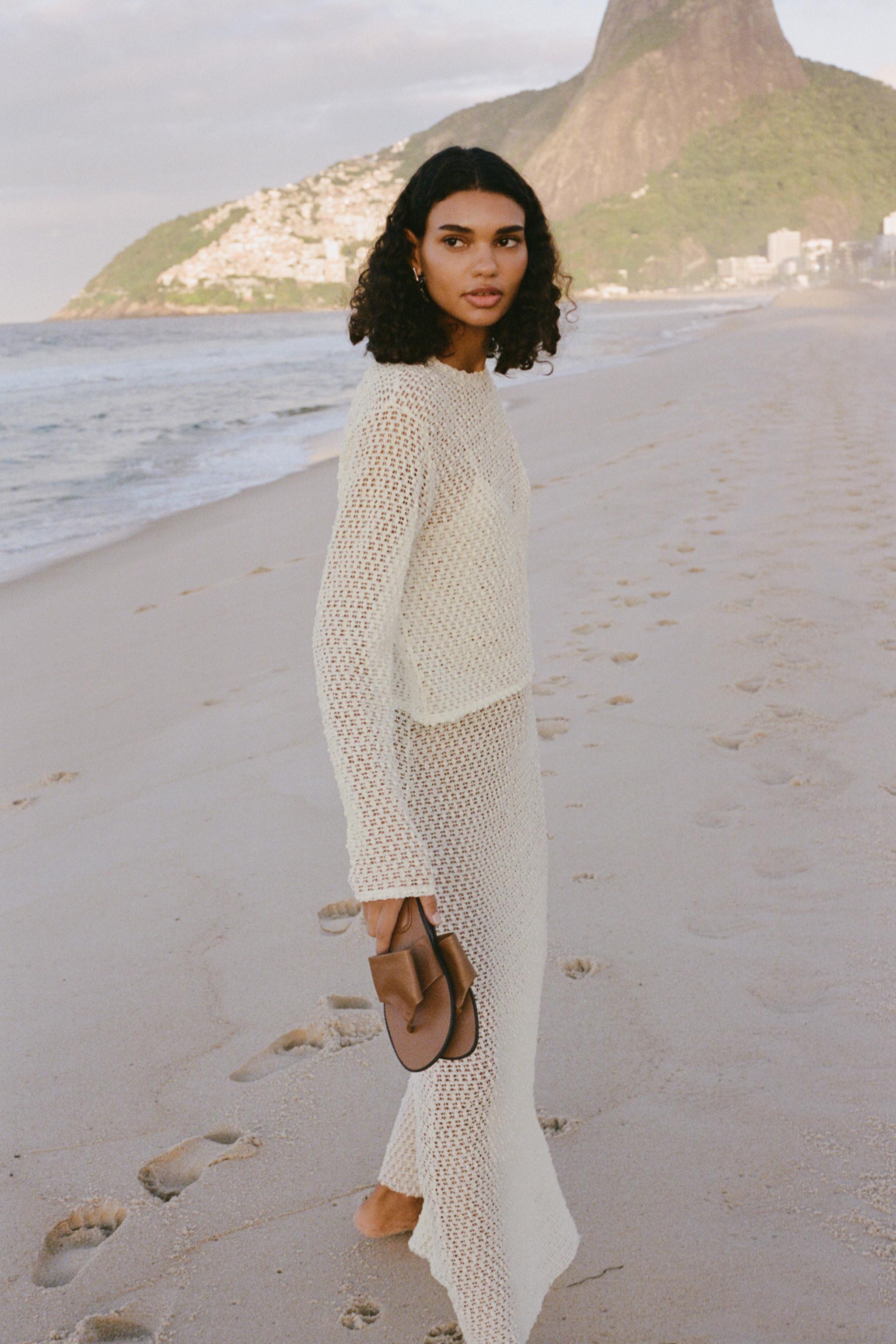Long Sleeve Crochet Top