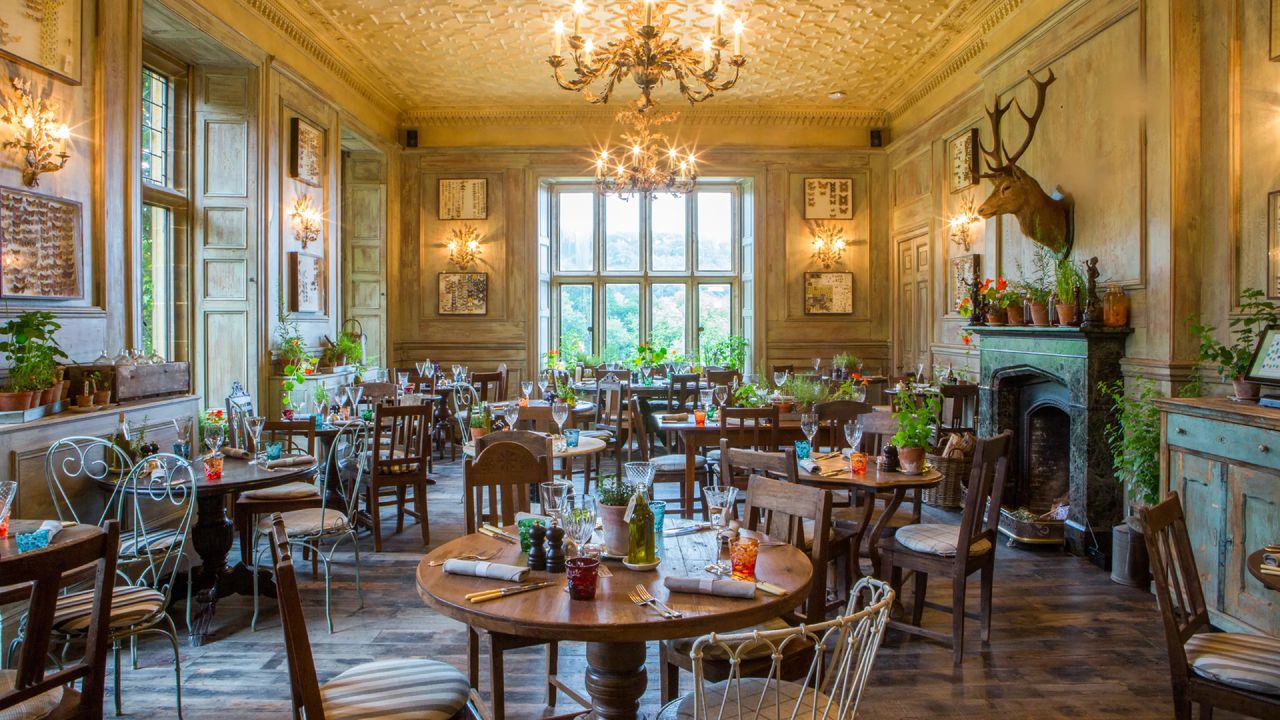 The Pig at Combe dining room