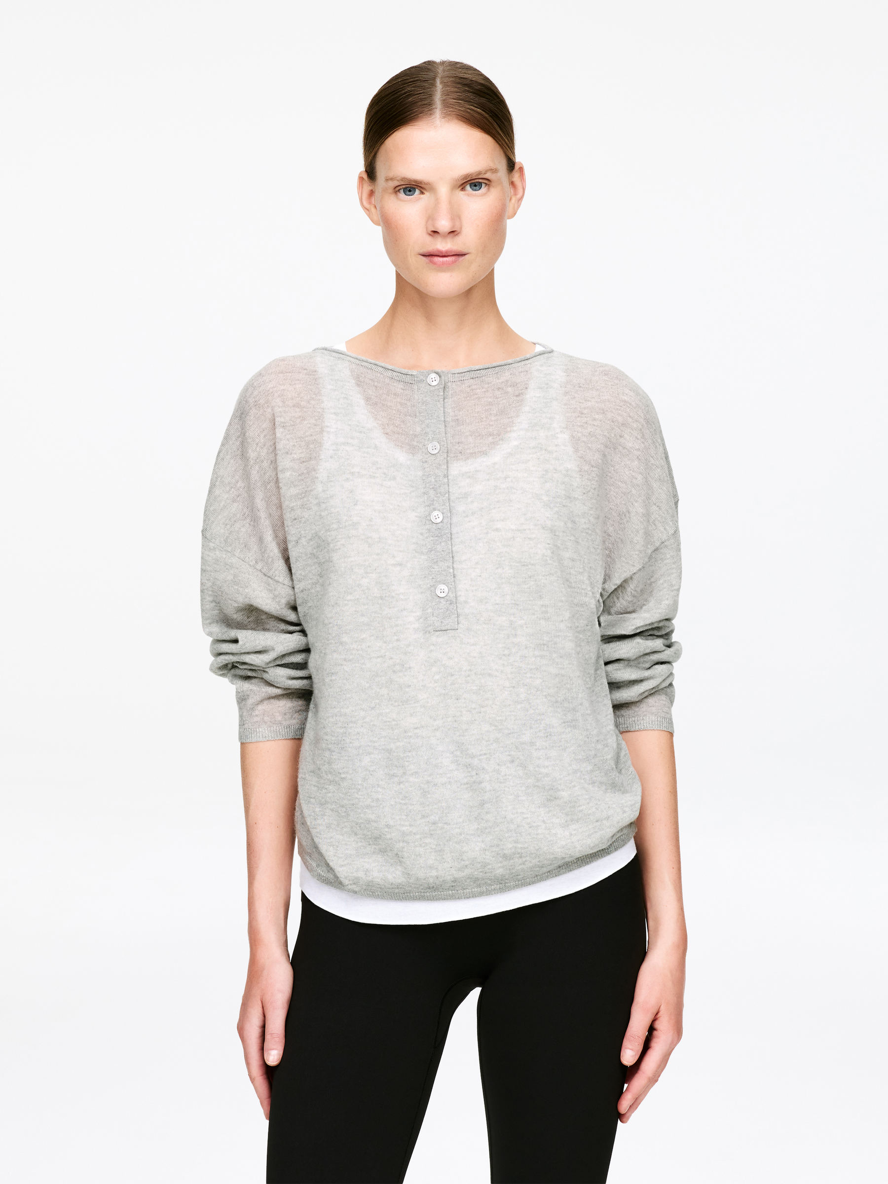 Pure Cashmere Boat-Neck Jumper &amp;ndash; Grey &amp;ndash; Women &amp;ndash; Arket Gb