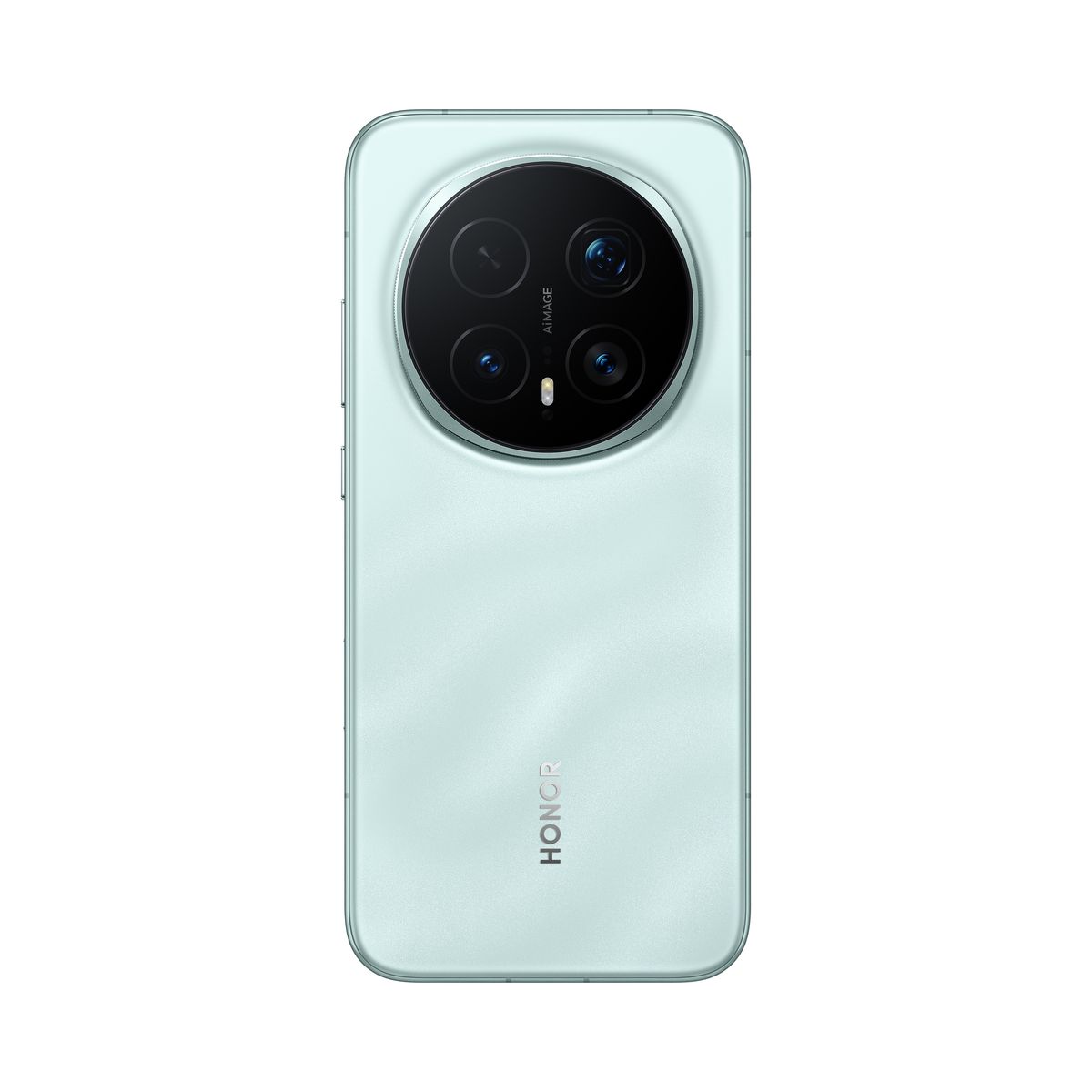 Honor Magic 8 Pro back panel in cyan