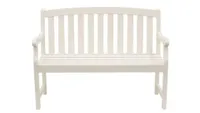 White outdoor bench - Decor Therapy