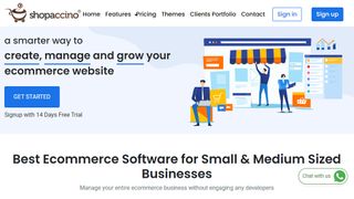 Shopaccino website screenshot