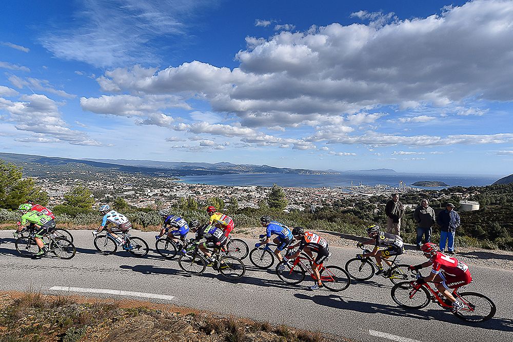 Riders in action during stage 1 of Tour La Provence