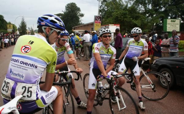 Team Type 1 relaxes before the stage.