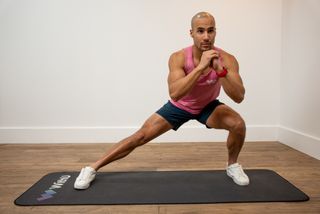WithU trainer Omar Mansour performing a lateral lunge