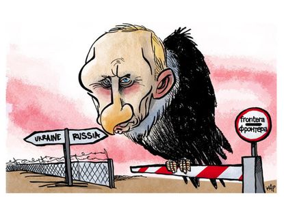 Political cartoon Ukraine Russia Putin
