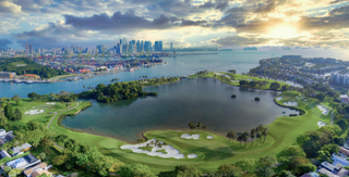 The 4th and 5th hole from above at Sentosa Golf Club