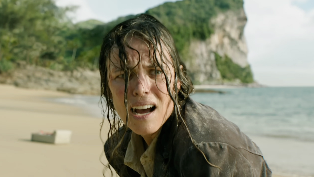 Rachel McAdams in the best stranded desert island attired, starring in Send Help (2026). 