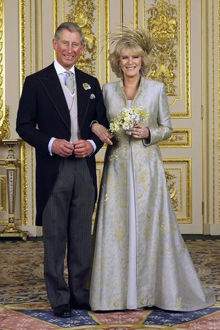 QUEEN CAMILLA in her wedding outfit to King Charles