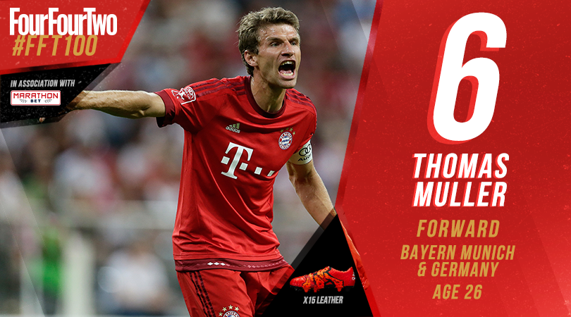 FourFourTwo's Best 100 Football Players in the World 2015 : Thomas  Muller | FourFourTwo