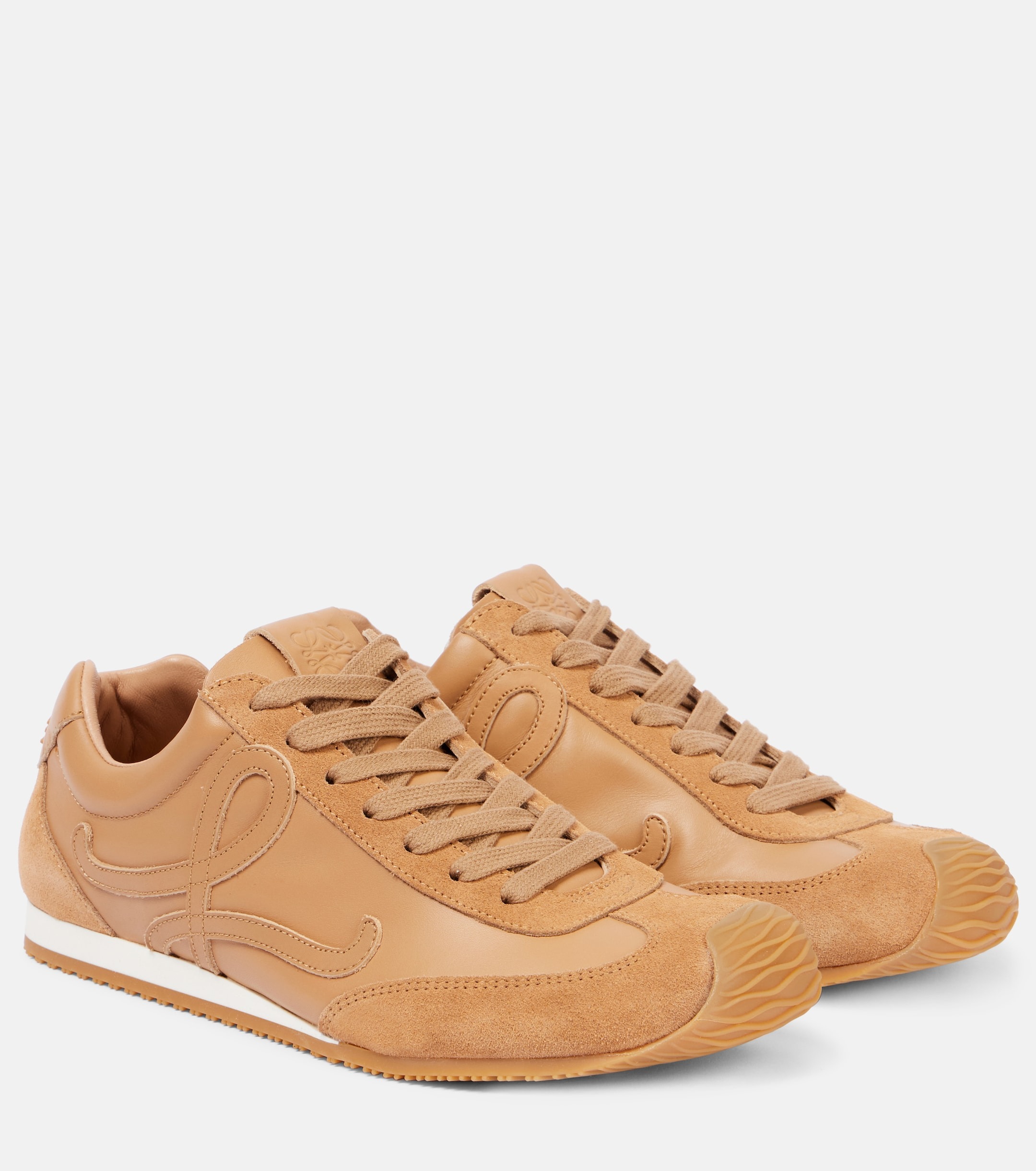 Loewe, Ballet Runner 2.0 Leather Sneakers in Cinnamon