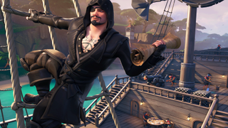 A Captain with a crew of fish in Fortnite