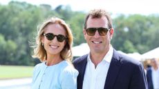 Harriet Sperling and Peter Phillips attend the DMMI Royal Charity Polo Cup 2026 on July 10, 2026 in Windsor, England. 