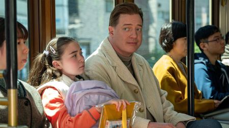Mari Yamamoto as Aiko and Brendan Fraser as Phillip Vanderploeg in Rental Family