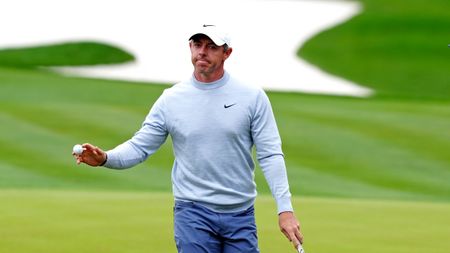 Rory McIlroy acknowledges the crowd at The Players Championship