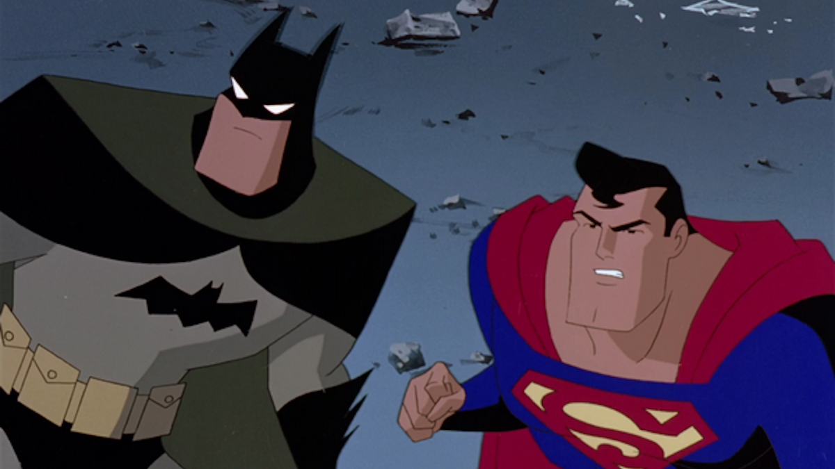 Batman and Superman fighting together in World&#039;s Finest crossover