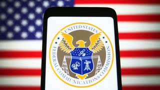 FCC seal on cellphone screen