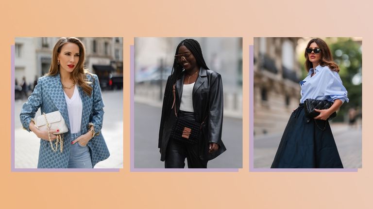 how to build a capsule wardrobe: composite of three women wearing capsule wardrobe pieces