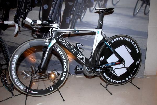 The AG2R team's time trial setup for 2012
