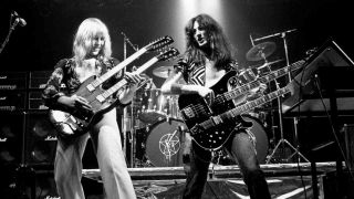 Rush performing onstage in 1976