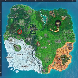 Fortnite hill top with a circle of trees location